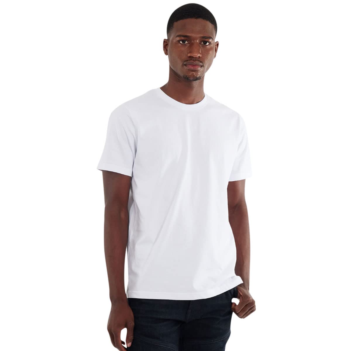 Men's Premium Rich Cotton Crewneck T-Shirt - Short Sleeve Classic Fit Tee