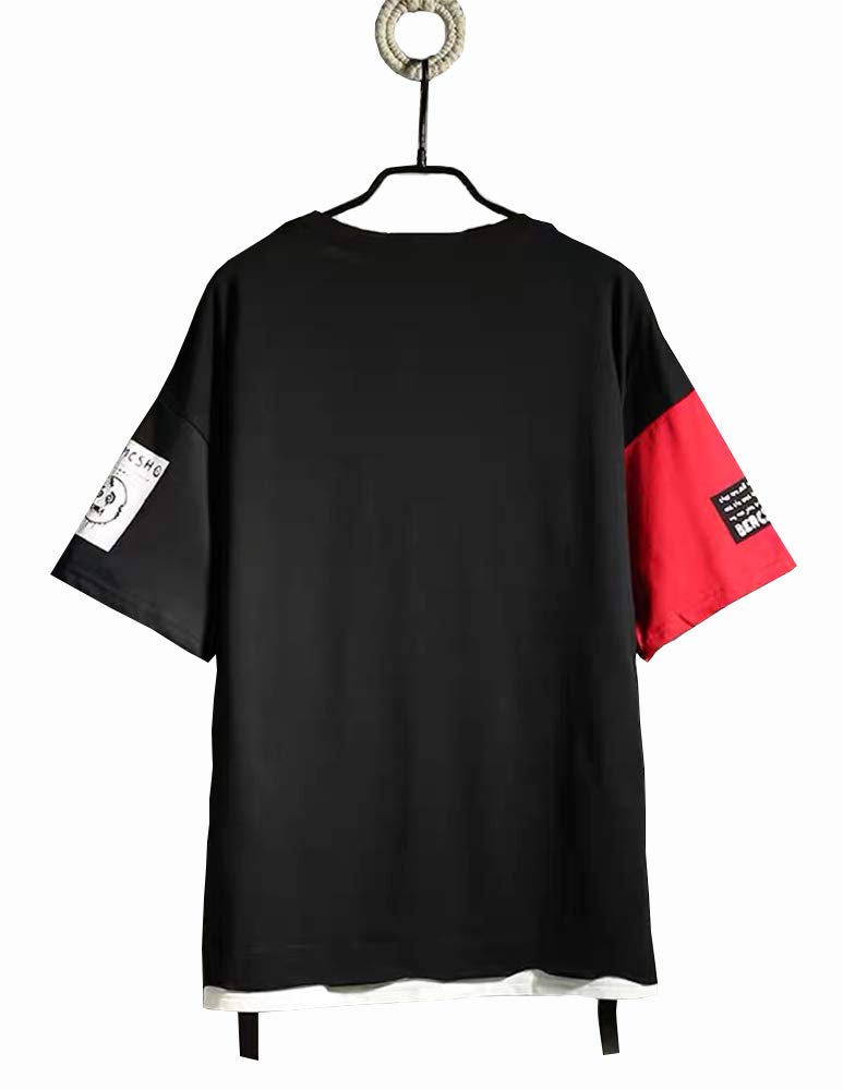 DUDHUH Men’s T-Shirts Techwear Japanese Streetwear Hip Hop Short Sleeve Shirts for Men