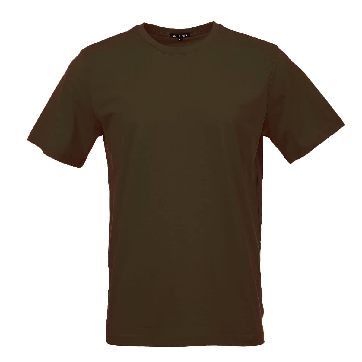 Men's Premium Rich Cotton Crewneck T-Shirt - Short Sleeve Classic Fit Tee