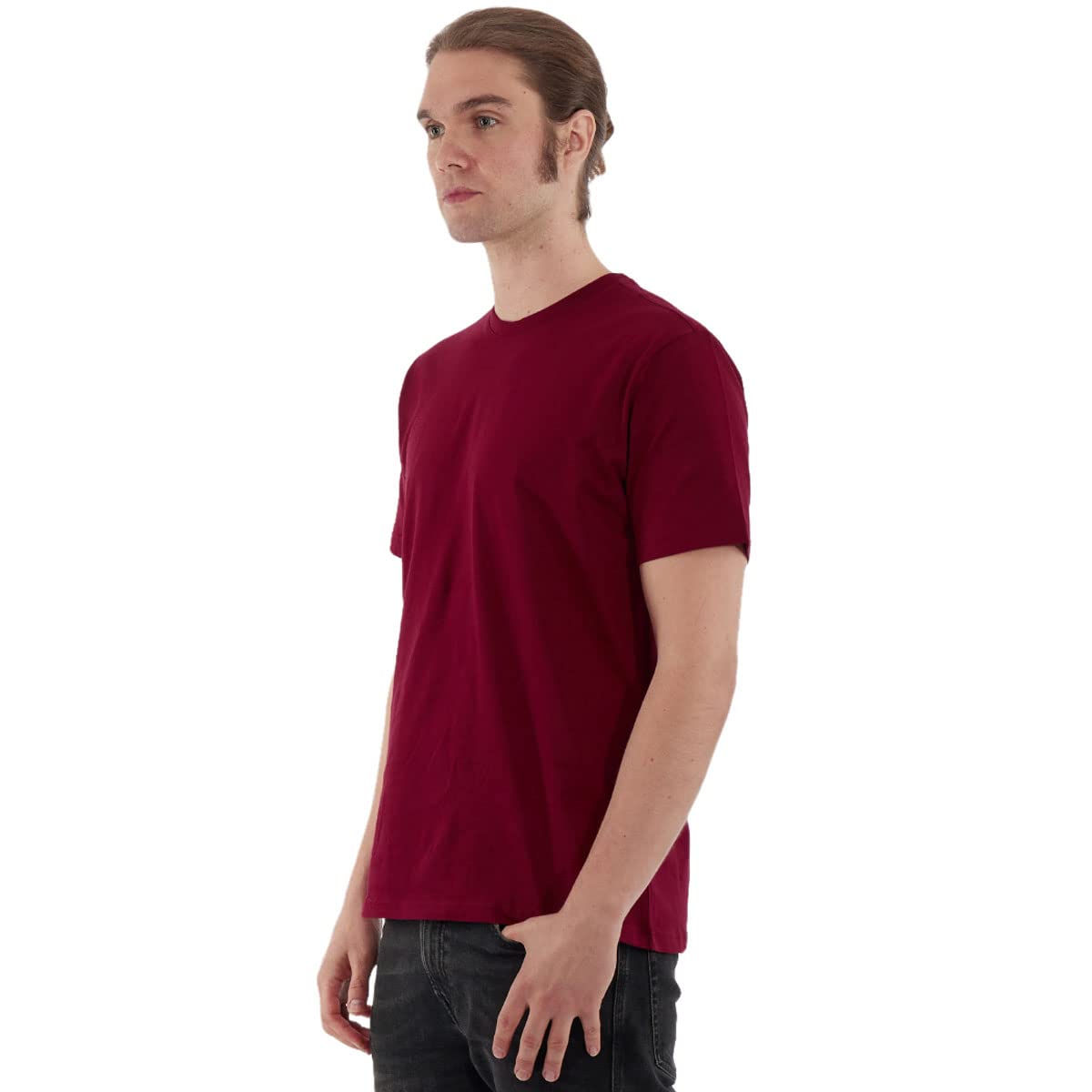 Men's Premium Rich Cotton Crewneck T-Shirt - Short Sleeve Classic Fit Tee