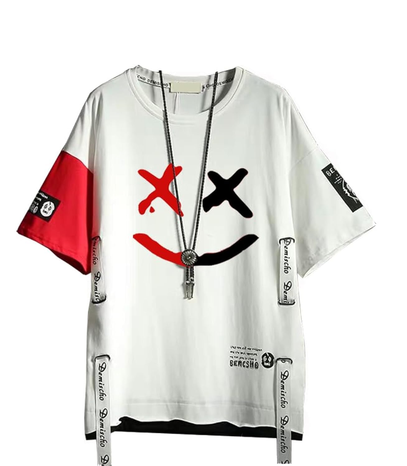 DUDHUH Men’s T-Shirts Techwear Japanese Streetwear Hip Hop Short Sleeve Shirts for Men
