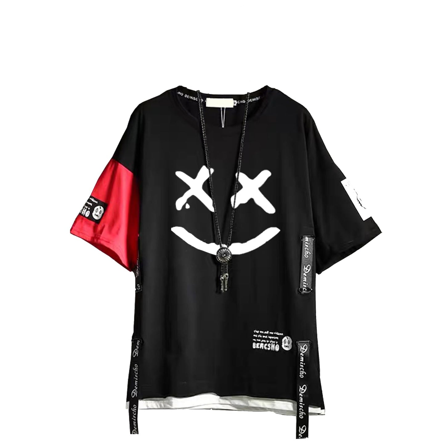 DUDHUH Men’s T-Shirts Techwear Japanese Streetwear Hip Hop Short Sleeve Shirts for Men