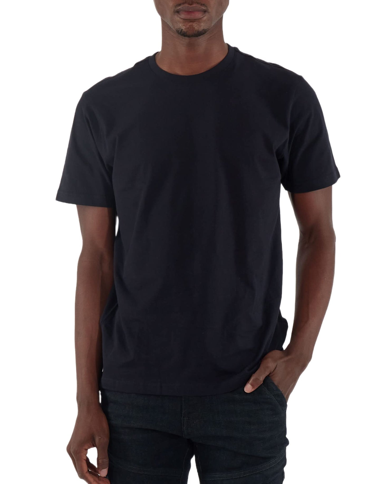 Men's Premium Rich Cotton Crewneck T-Shirt - Short Sleeve Classic Fit Tee