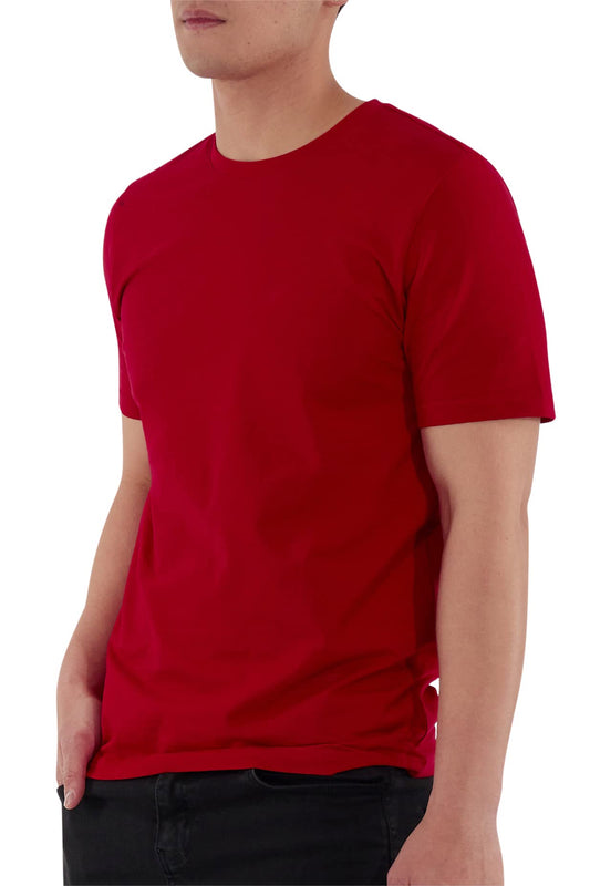 Men's Premium Rich Cotton Crewneck T-Shirt - Short Sleeve Classic Fit Tee